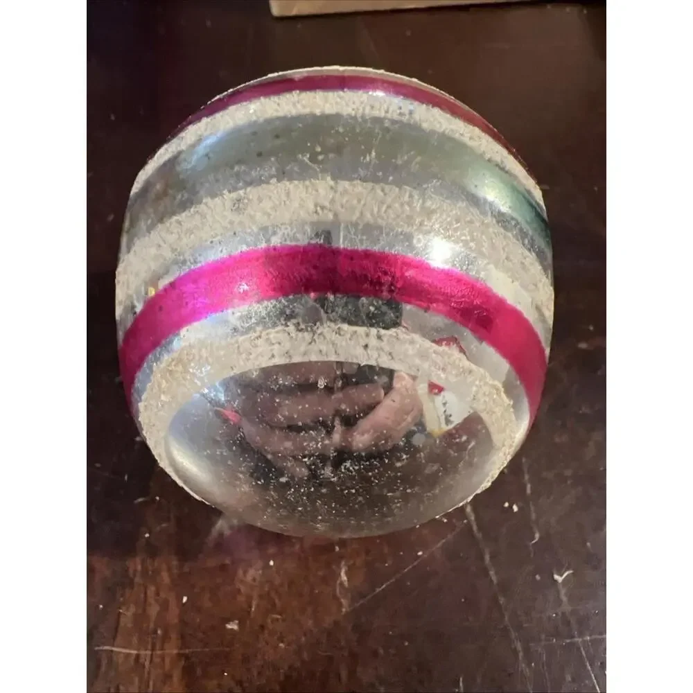 Vintage Shiny Brite Christmas Ornament Star Reflector Double Indent Stripes 1289 - Picture 5 of 6